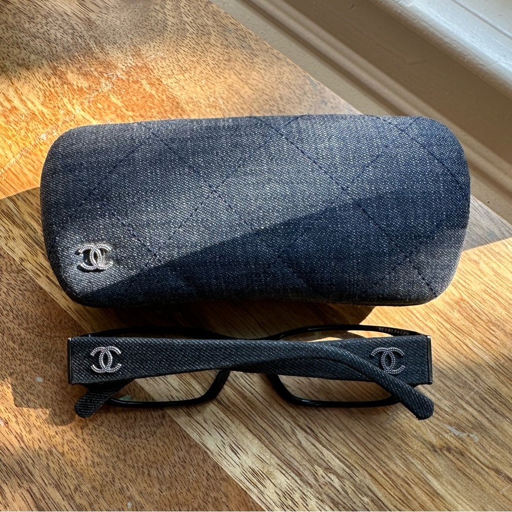 CHANEL Black & Denim Frame